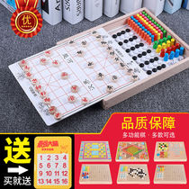 Flying chess Backgammon chess Childrens checkers Wooden multi-function game chess Colosseum chess puzzle adult toys