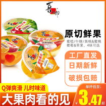 Xizhiro jelly fruit pudding 200g large pulp Cup assorted tangerine casual childrens snacks whole box