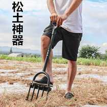 Manganese steel rake agricultural fork user dig out earth hoe artificial open-waste artificial artificial detachment tool to flip the ground