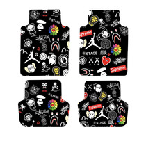 Car floor mat protection mat female anti-dirty easy-to-clean carpet cute cartoon monolithic tide brand universal car floor mat