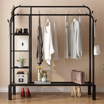  Double-pole floor hanger Bedroom cooler hanger Household indoor drying rack folding simple dormitory clothes rack