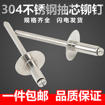 304 stainless steel large brim blind rivets Large flat head pull mortise nail Large head willow nail Large brim pull rivet steel nail
