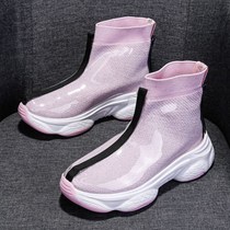  Rainy days are not wet womens shoes Water shoes womens summer low tube summer fashion beautiful middle tube rain shoes Pink heart i
