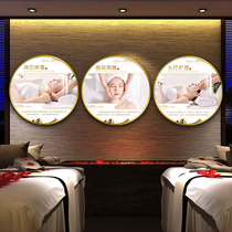 Beauty salon decorative painting high-end store wall health picture round wall mural background wall hanging painting propaganda painting physiotherapy