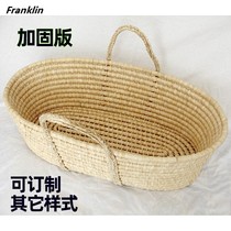 Baby sleeping basket bed baby photo props basket can lie on grass woven basket cradle 100 days one year old studio pet