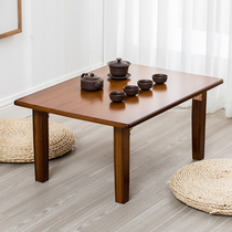 Nanzhu Kang Table Folding Table Solid Wood Tatami Table Floating Window Table Dining Table Household Square Table Small Tea Table Low Table Dining Table