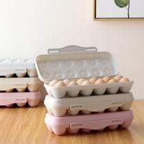 Flip box with lid outdoor portable shockproof drop plastic egg tray household refrigerator fresh storage box