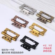 Two clothes price stainless steel primary-secondary door hinge 4 inch 5 inch room door wooden door lotus leaf folding door leaf