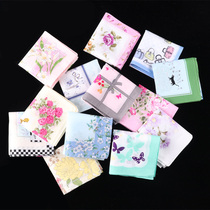 Previous season Yingluo lady cotton handkerchief Cute flower animal sweat-absorbing sweat-wiping handkerchief Cotton ancient handkerchief