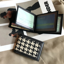 Drivers license leather jacket female drivers license Benji integrated protection high-end tennis red advanced sense driving housing credential card bag