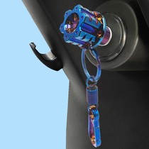 Motorcycle Universal Retrofit Magic Color Burning Titanium Key Head Electric Car Key Handle Metal Creative CNC Key Buckle
