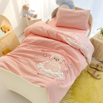 Children's kindergarten quilt set of three cotton quilt cover baby nap bedding set of six baby bedding
