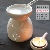 Essential oil lamp aromatherapy lamp romantic bedroom candle household ceramic incense burner essential oil powder agarwood sandalwood aromatherapy