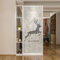 Modern simple European-style solid wood screen cabinet partition cabinet integrated cabinet shelf living room barrier screen Elk