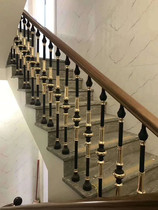 Stair column balcony guardrail aluminum magnesium crystal ball pole Villa home bay window new European loft railing