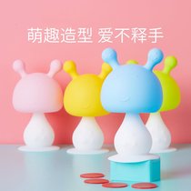 Brushes baby bite toys le 3 baby silicone anti-eating artifact 6 months small mushroom tooth gum can be boiled