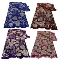Elegant African Lace Fabric Material W Sequins