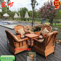 Factory direct rattan chair Hotel rattan chair Tea house Hotel rattan leisure chair Hot balcony garden chair Tea house rattan chair