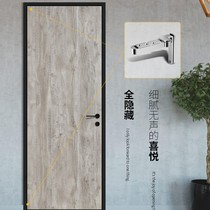 Invisible door hinge three-dimensional adjustable hinge solid plus invisible door hinge upper and lower rotating shafts hidden door wooden door