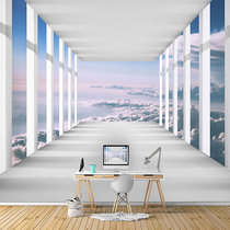 3D stereo vision extension display large space wallpaper Nordic simple living room wallpaper studio restaurant Live Wall cloth