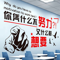 Inspirational wall stickers company enterprise decorative painting class classroom office wallpaper self-adhesive slogan bedroom glass decoration