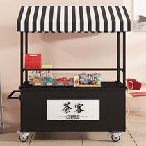 Store stall clock in mobile market stall display stand Market night market show car portable creative iron flower