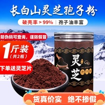 Changbaishan Ganoderma lucidum spore powder Beijing Tong Ren Tang official flagship store Wild robe pure powder broken wall 500g