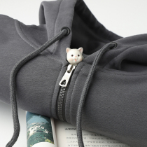 Classic never tires of 310g heavy cardigan hooded sweater loose Joker jacket zipper hoodie autumn men and women