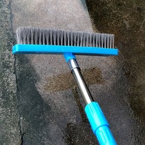 Long handle stainless steel wire floor brushed with long handle yard except green toss pool fish pool Cement ground hard hair brushed brush