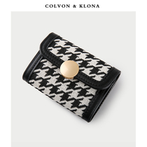 COLVON KLONA drivers license card bag lady 2022 new gig-bird-size slim and delicate high-end card bag small