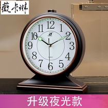 Luminous silent home clock old living room clock ornaments clock table table setting table clock pendulum clock table sitting clock