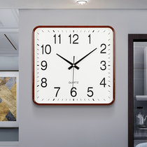 Square simple modern wall clock non-perforated living room silent clock home wall creative fashion hanging watch quartz clock