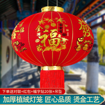 Long pole flocking lantern balcony a pair of housewarming villa gate lanterns celebrating the new year indoor and outdoor lantern decoration