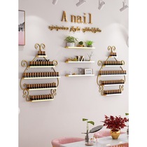 Nail salon nail polish glue display rack wall hanging nail polish shelf hanging wall storage rack Net red decoration