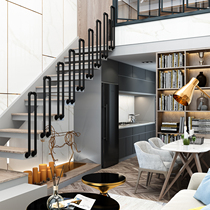 Simple modern indoor side hanging space saving home stair handrail children small fence duplex loft railing