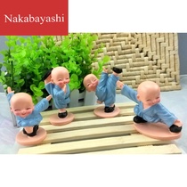 New four little monks Shaolin Kungfu kid resin doll home furnishings gifts