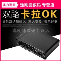 Mixer Double Microphone Reverberator K Song Mixer Mini Two-Way Karaoke Mixing