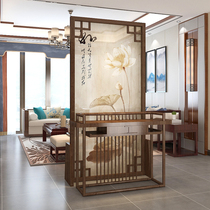 Solid wood household partition living room Chinese screen blocking office hall partition wall supply table home screen