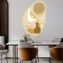Nordic Restaurant Decoration Drawing with watch restaurant hanging creative light-painting tablewall decoration fresco