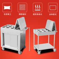 Seasoned stainless steel cafeteria restaurant seasoning car delivery truck Wine Car Wine Car taste Cup cart kitchen 12-cylinder conditioning car