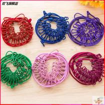 Clothesline household balcony belt clip integrated drying rack socks underwear drying rope drying clothes car outdoor multi-purpose