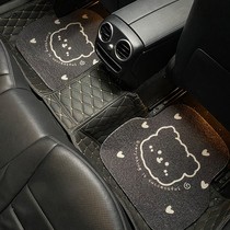 Car mat wire ring waterproof non-slip wear-resistant easy to clean cut cartoon single carpet car mat female