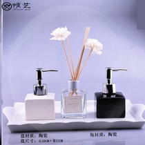 European bathroom toiletries kit Model room Bathroom supplies ornaments Hand sanitizer bottles aromatherapy tray set