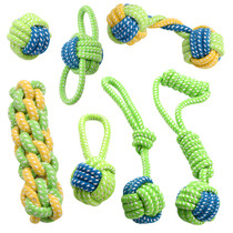 Kitten dog pet toy ball puppies cotton rope ball molars tooth-resistant bite Teddy golden hair border pastoral large line