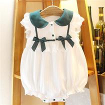 Baby Summer dress sleeveless cute baby butt freshman out of hackclothes full moon hay clothes