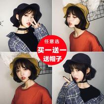 Hat female spring and summer Korean version of Joker Japanese soft sister cute ins net red fisherman hat spring and autumn sun shade sunscreen hat tide