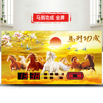 2022 new perpetual calendar electronic clock hanging wall digital calendar home living room wall-mounted clock watchband light 2021