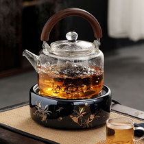Glass boiling teapot high temperature resistant tea steamer Home large single pot electric pottery stove special boiling water boiling tea pot