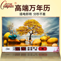 Conbus Digital Silent Perpetual Calendar Electronic Clock Home Living Room Decoration Painting Hanging Bell Ultrathin Wall-mounted Calendar Clock
