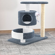 Solid wood cat climbing frame cat nest cat tree integrated summer cat supplies small cat grab board pet cat frame Red Cat column